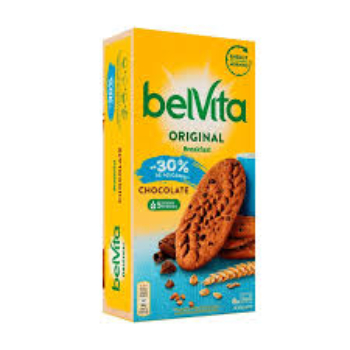 Belvita Biscuit Package - reference to Spanish-Portuguese translation work by Joana Vicente.