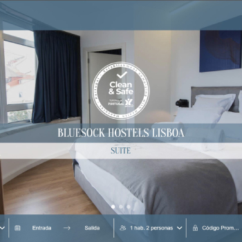 Bluesock Hostels Brand Page - reference to various translation work, from menus to advertising materials. Spanish-Portuguese translations by Joana Vicente.