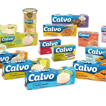 Conservas Calvo Product Image - reference to various translation work. Spanish-Portuguese translations by Joana Vicente.