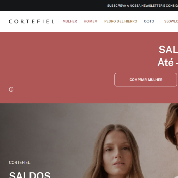 Cortefiel Brand Page - reference to various translation work. Spanish-Portuguese translations by Joana Vicente.