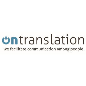 Ontranslation Company Logo (Barcelona) - reference to Joana Vicente as the main ES-PT translator for the company. Spanish-Portuguese translations.