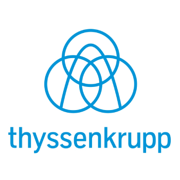 Thyssenkrupp Company Logo - reference to translation work for brochures, radio spots, etc. Spanish-Portuguese translations by Joana Vicente.