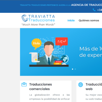 Traviatta Company Page (Madrid) - reference to translation and editing work. Spanish-Portuguese translations by Joana Vicente.